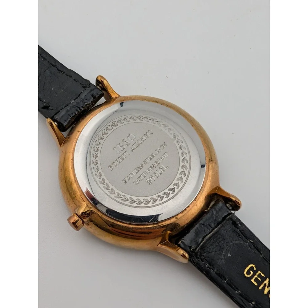 IBSO Boerni Aibisino Watch Women 30mm Rose‎ Gold Case Leather Band- New Battery